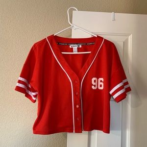 Sommer Ray Cropped Baseball Jersey